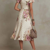 Elena | Midi Floral Dress