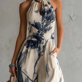 Mila | Zestaw z Halterem i Szerokimi Spodniami