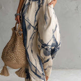 Mila | Zestaw z Halterem i Szerokimi Spodniami