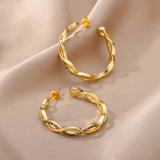 Julenyssa | Kolczyki Wave w Złocie 18K