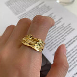 Jaylinette | Duży Pierścionek ze Złota 18K