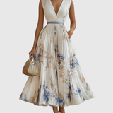 Zuzanna - Elegancka Maxi Sukienka z Faldami
