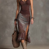 Serena | Bohemian Halter Maxi Dress