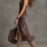 Serena | Bohemian Halter Maxi Dress