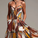Aurelia | Abstrakcyjna Maxi Dress