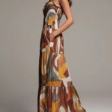 Aurelia | Abstrakcyjna Maxi Dress
