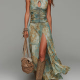 Zaria | Bohemian Maxi Dress with Slit