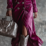Vera - Welurowa Sukienka Blazer Maxi