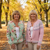 Madalena - Jesienny kwiatowy kardigan
